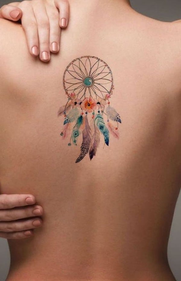 hình xăm dreamcatcher ở lưng