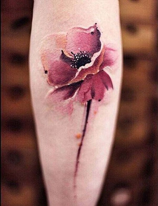 tattoo hình hoa anh túc