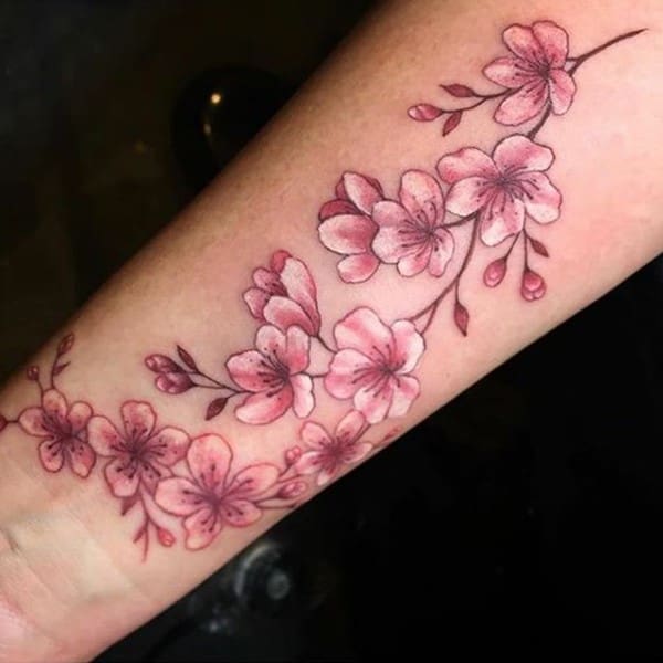 tattoo hoa anh đào đẹp