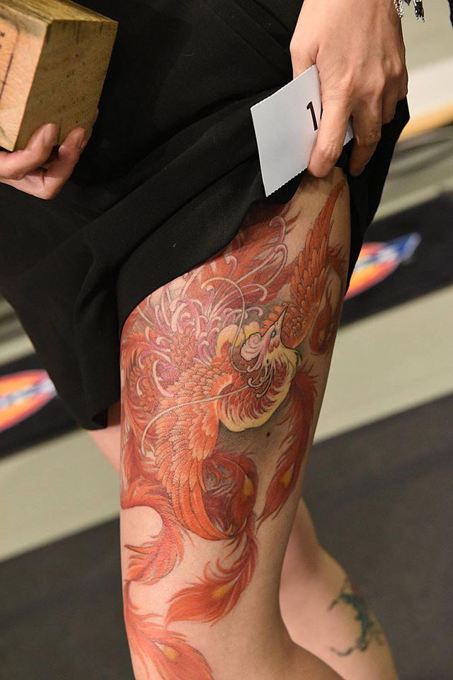 Attractive female tattoo at Nordic Ink Festival