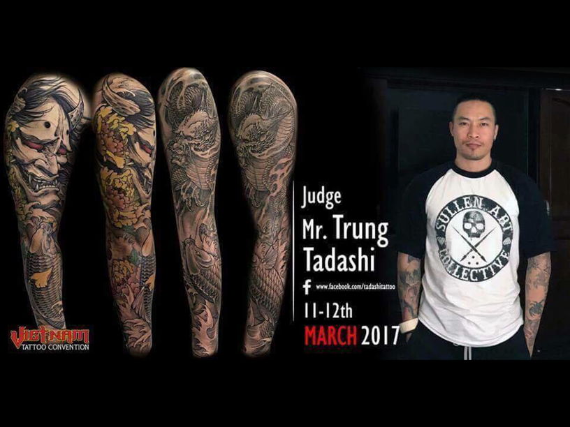 Judge Trung Tadashi at Vietnam Tattoo Convention 2017