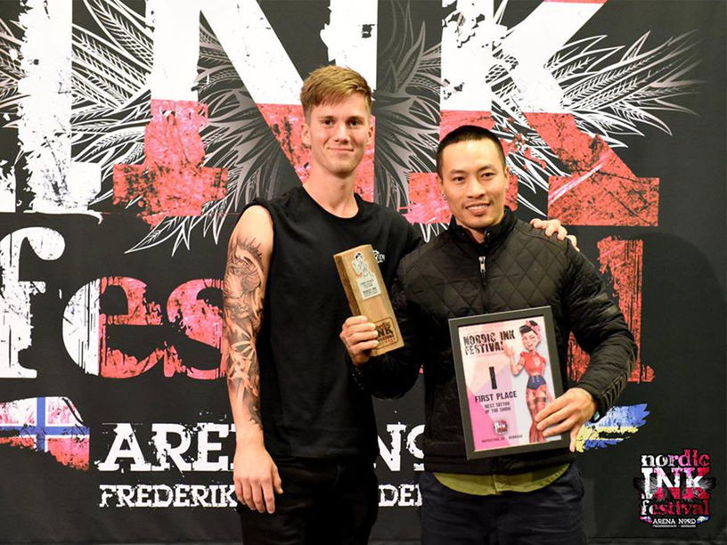 Trung Tadashi with teammates Nordic Ink Festival 2018