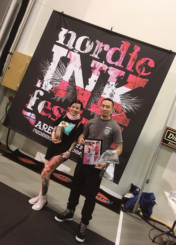 The award for the prize "Best Tattoo Of The Day" at Nordic Ink Festival 2018