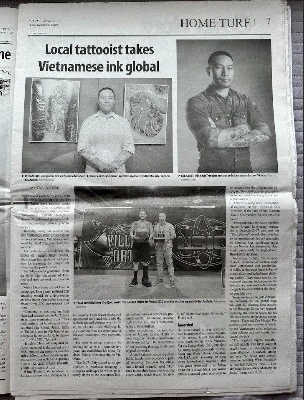 Local tattooist takes Vietnamese ink global
