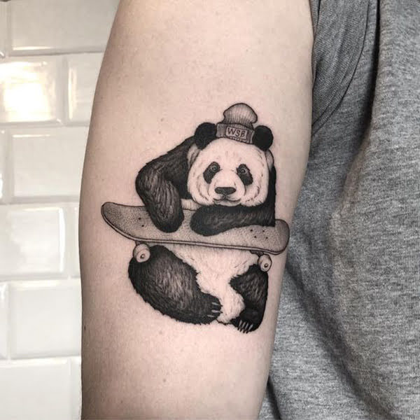 hình xăm panda mini