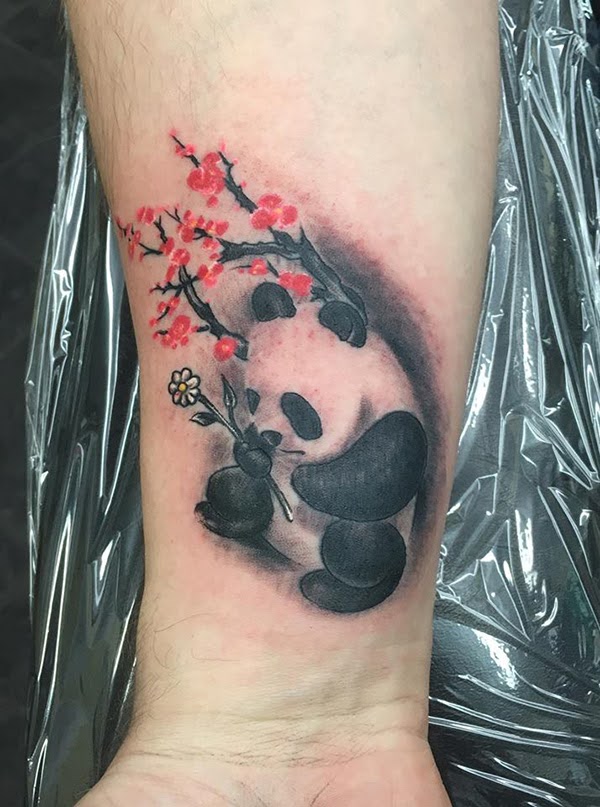 xăm panda ở tay