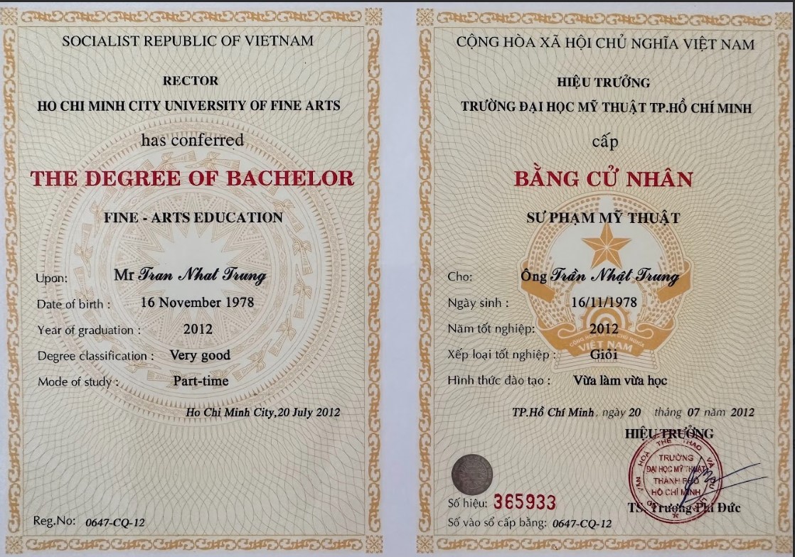 The Degree of Bachelor Fine – Art Education