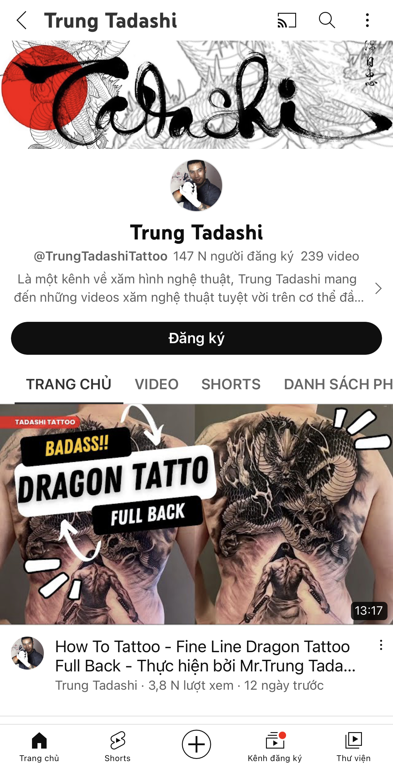 Youtube Trung Tadashi