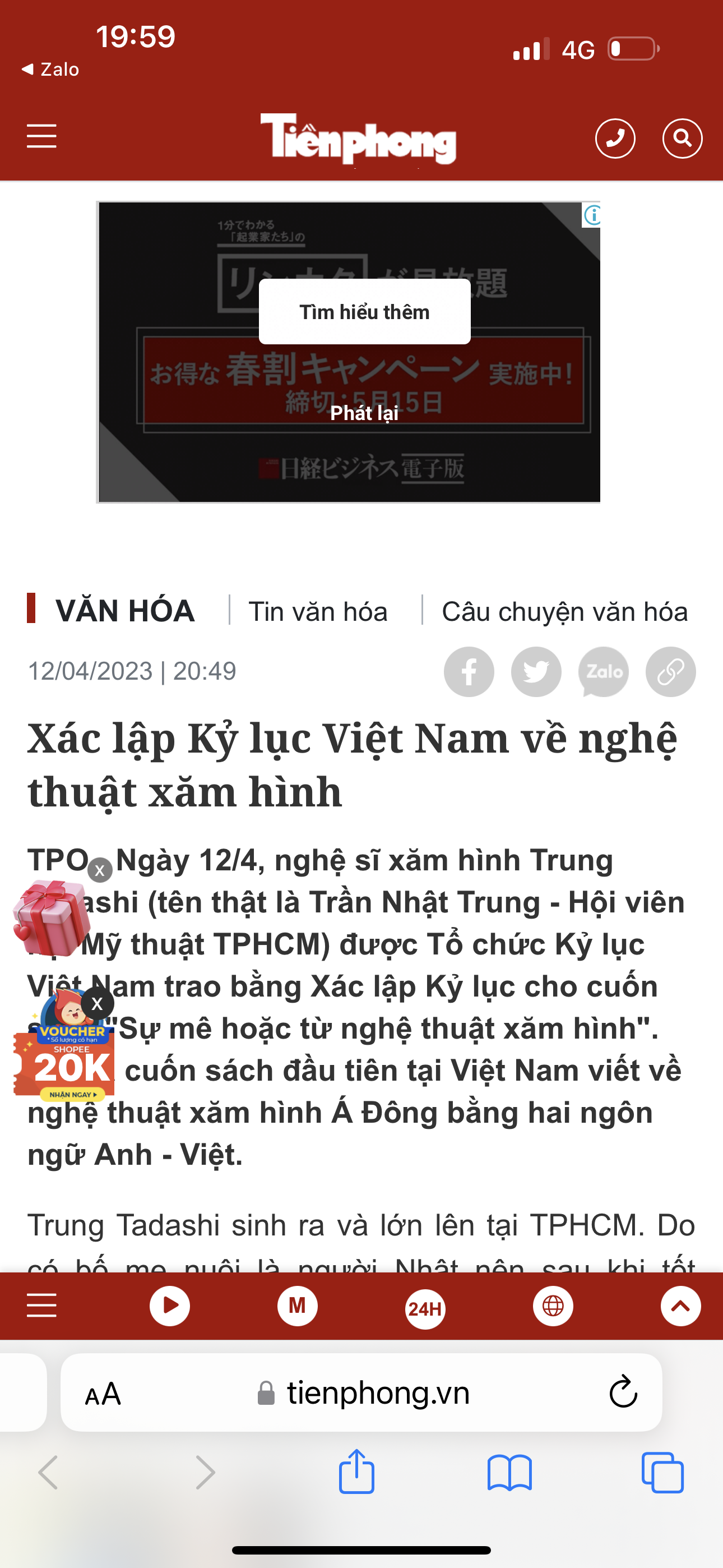 Tien Phong online newspaper